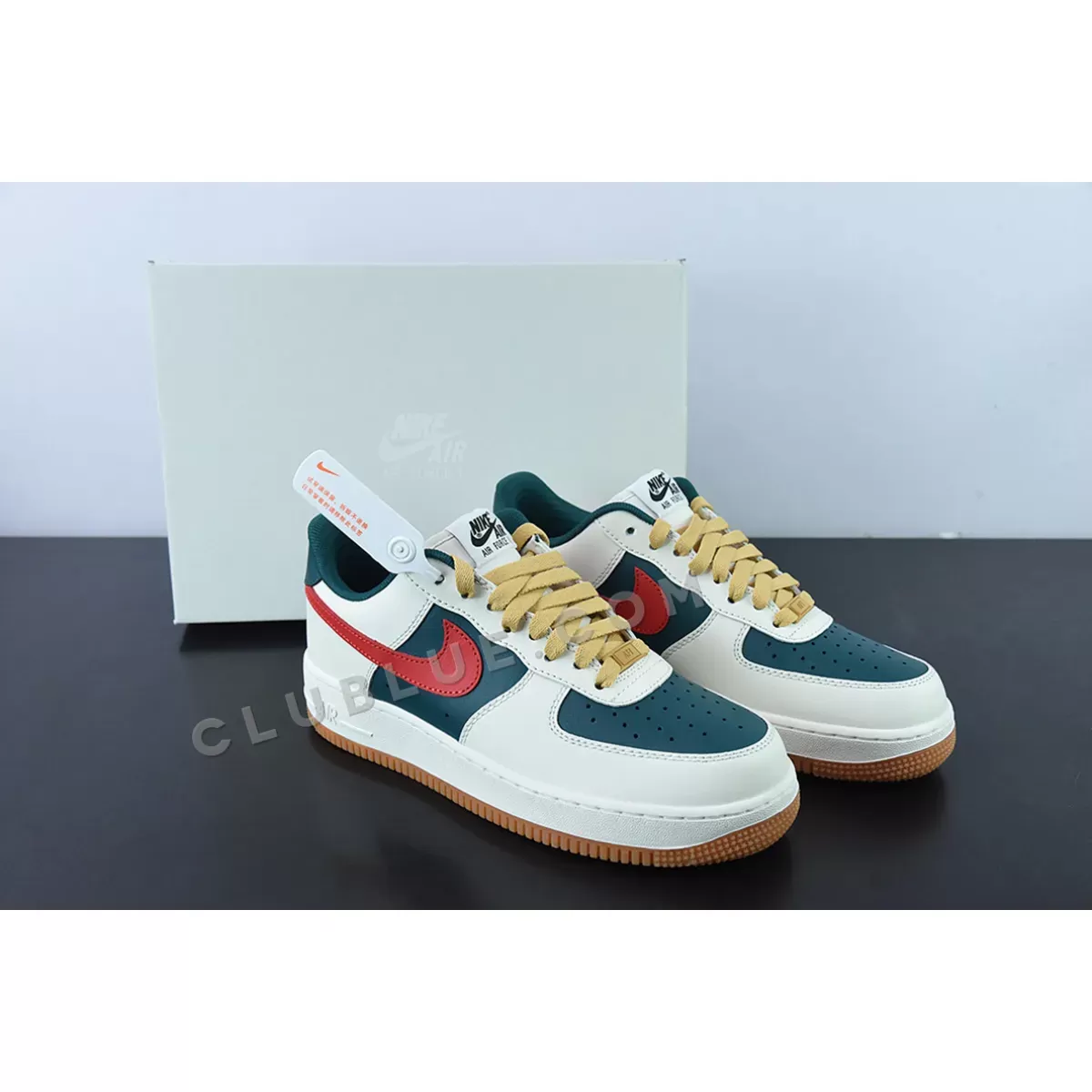 Nike Air Force 1 Low Sail Green Red | NIKE AF1 RED